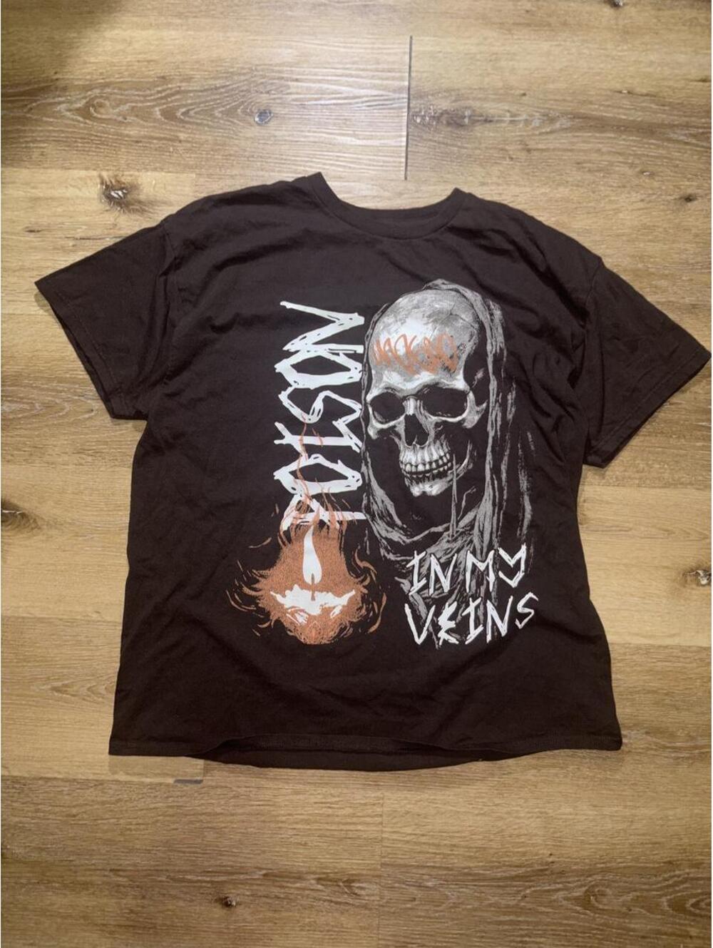 NovaMEN Poison In My Veins Skull Graphic Tee Men’s XL